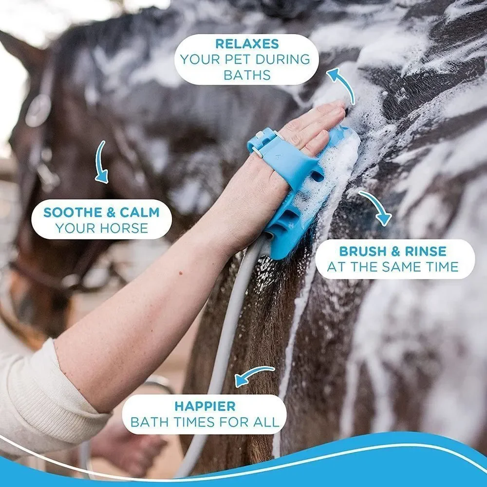 Aquapaw Equine Grooming Tool for Large Animals and Extra-Large Dogs - 3-in-1